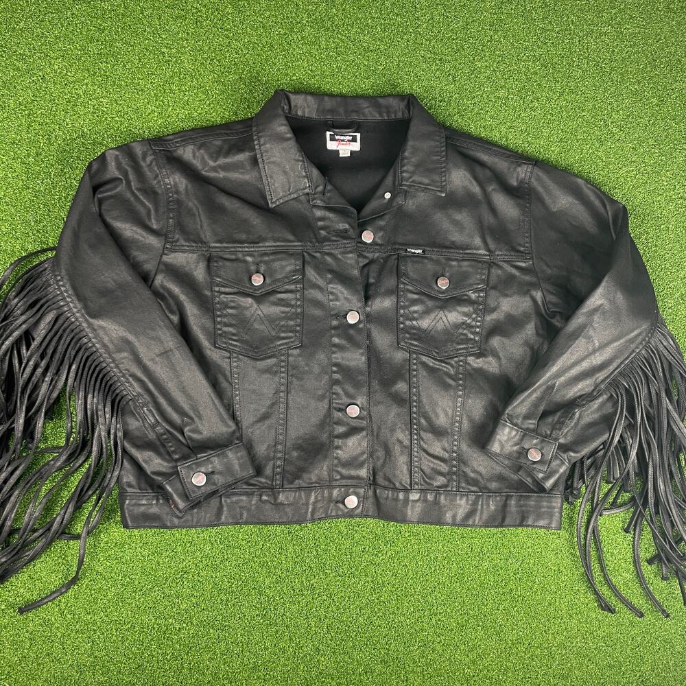 Wrangler x Fender Guitar Fringed Rock Jacket With Guitar Pick Size Large MINT